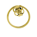 Solid 14K Yellow Gold Dainty Simple Circle Earrings - Shryne Diamanti & Co.