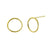 Solid 14K Yellow Gold Dainty Simple Circle Earrings - Shryne Diamanti & Co.