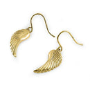 Solid 14K Yellow Gold Angel Wings Earrings - Shryne Diamanti & Co.