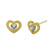 Solid 14K Yellow Gold Double Heart Lab Diamonds Earrings - Shryne Diamanti & Co.