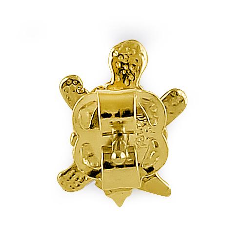 Solid 14K Yellow Gold Turtle Earrings - Shryne Diamanti & Co.