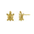 Solid 14K Yellow Gold Turtle Earrings - Shryne Diamanti & Co.