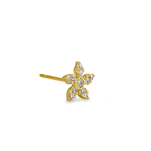 Solid 14K Yellow Gold Jasmine Lab Diamonds Earrings - Shryne Diamanti & Co.