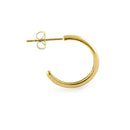 Solid 14K Yellow Gold Half Loop Earrings - Shryne Diamanti & Co.
