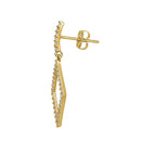 Solid 14K Yellow Gold Dangle Diamond Lab Diamonds Earrings - Shryne Diamanti & Co.