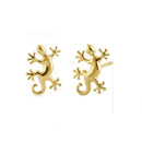 Solid 14K Yellow Gold Geeko Earrings - Shryne Diamanti & Co.