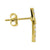 Solid 14K Yellow Gold Simple Cross Clear Round Lab Diamonds Earrings - Shryne Diamanti & Co.