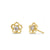 .22 ct Solid 14K Gold Round Flower Lab Diamonds Earrings - Shryne Diamanti & Co.