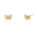 Solid 14K Yellow Gold Mystic Butterfly Earrings - Shryne Diamanti & Co.