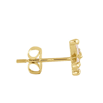 Solid 14K Gold Trendy Branch Lab Diamonds Earrings - Shryne Diamanti & Co.