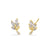 Solid 14K Gold Trendy Branch Lab Diamonds Earrings - Shryne Diamanti & Co.