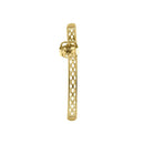 Solid 14K Yellow Gold Half Loop Knit Pattern Earrings - Shryne Diamanti & Co.