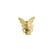 Solid 14K Yellow Gold Simple Butterfly Earrings - Shryne Diamanti & Co.