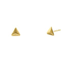 Solid 14K Yellow Gold Triangle Earrings - Shryne Diamanti & Co.