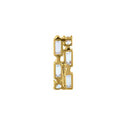Solid 14K Yellow Gold Rectangular Round & Emerald Cut Lab Diamonds Earrings - Shryne Diamanti & Co.