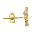Solid 14K Yellow Gold Dawn Star Lab Diamonds Earrings - Shryne Diamanti & Co.