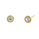 .92 ct Solid 14K Yellow Gold Simple Round Lab Diamonds Earrings - Shryne Diamanti & Co.