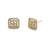 Solid 14K Yellow Gold Hedge Maze Lab Diamonds Earrings - Shryne Diamanti & Co.