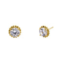 2.56 ct Solid 14K Yellow Gold Victorian Style Round Lab Diamonds Stud Earrings - Shryne Diamanti & Co.
