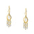 Solid 14K Yellow Gold Chandlier Dangle Lab Diamonds Hook Earrings - Shryne Diamanti & Co.