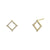 Solid 14K Yellow Gold Diamond-Shaped Lab Diamonds Earrings - Shryne Diamanti & Co.