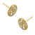 Solid 14K Yellow Gold Shiny Tree of Life Lab Diamonds Earrings - Shryne Diamanti & Co.