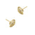 Solid 14K Yellow Gold Pinwheel Flower Lab Diamonds Earrings - Shryne Diamanti & Co.