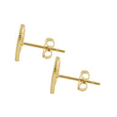 Solid 14K Yellow Gold Trendy Woven Heart Lab Diamonds Earrings - Shryne Diamanti & Co.