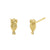 Solid 14K Yellow Gold Small Owl Stud Earrings - Shryne Diamanti & Co.