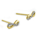 Solid 14K Yellow Gold Infinity Lab Diamonds Earrings - Shryne Diamanti & Co.
