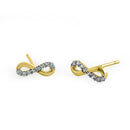 Solid 14K Yellow Gold Infinity Lab Diamonds Earrings - Shryne Diamanti & Co.