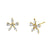 Solid 14K Yellow Gold Flower Marquise Lab Diamonds Earrings - Shryne Diamanti & Co.