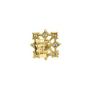 Solid 14K Yellow Gold Squared Lab Diamonds Earrings - Shryne Diamanti & Co.