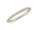 Petite Micropavé Diamond Ring In 14k White Gold (1/10 Ct. Tw.) - Shryne Diamanti & Co.