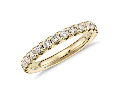Scalloped Pavé Diamond Ring In 18k White Gold (1/2 Ct. Tw.) - Shryne Diamanti & Co.