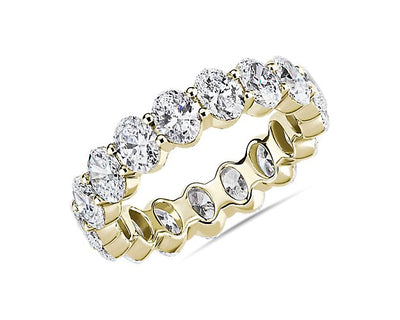 Lab Grown Diamond Oval Shape Eternity Ring In 14k White Gold (3 Ct. Tw.) - Shryne Diamanti & Co.