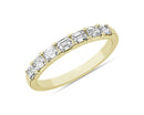 East-West 7-Stone Emerald Diamond Anniversary Ring In 14k White Gold (5/8 Ct. Tw.) - Shryne Diamanti & Co.