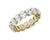 Lab Grown Oval Shape Diamond Eternity Ring In 14K White Gold (5 Ct. Tw.) - Shryne Diamanti & Co.