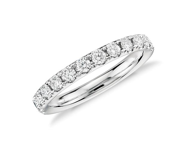 Riviera Pavé Diamond Ring In 14k White Gold (1/2 Ct. Tw.) - Shryne Diamanti & Co.
