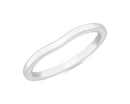 Plain Curved Matching Wedding Ring In 18k White Gold (1.8 Mm) - Shryne Diamanti & Co.