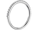 Riviera Pavé Diamond Ring In 14k White Gold (1/6 Ct. Tw.) - Shryne Diamanti & Co.