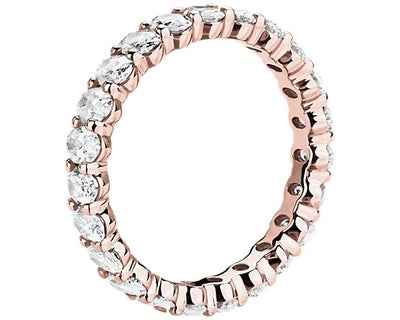 Lab Grown Diamond Oval Shape Eternity Ring In 14k White Gold (4 Ct. Tw.) - Shryne Diamanti & Co.