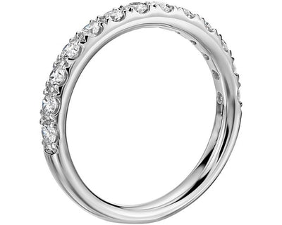 Riviera Pavé Diamond Ring In 14k White Gold (1/2 Ct. Tw.) - Shryne Diamanti & Co.