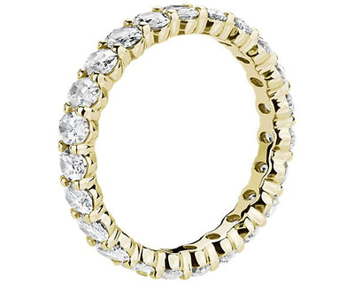 Lab Grown Diamond Oval Shape Eternity Ring In 14k White Gold (3 Ct. Tw.) - Shryne Diamanti & Co.