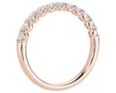 V-Prong Pavé Diamond Anniversary Ring In 14k White Gold (1/2 Ct. Tw.) - Shryne Diamanti & Co.