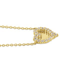 Solid 14K Gold Mirrored Heart Diamond Necklace - Shryne Diamanti & Co.