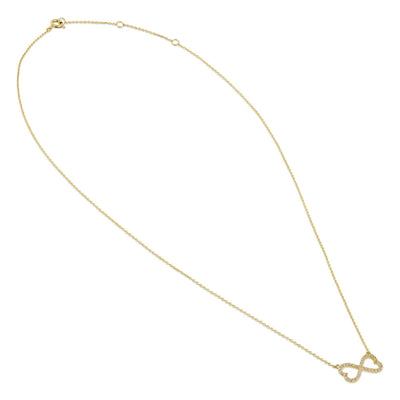 Solid 14K Gold Infinite Love Diamond Necklace - Shryne Diamanti & Co.