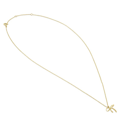 Solid 14K Yellow Gold Bow Necklace - Shryne Diamanti & Co.