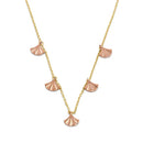 Solid 14K Yellow Gold Shell Charms Necklace - Shryne Diamanti & Co.