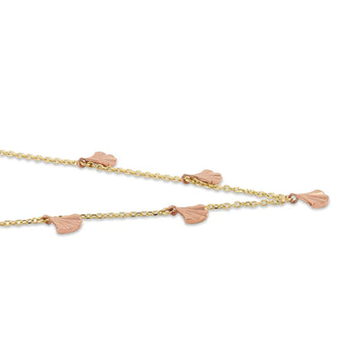 Solid 14K Yellow Gold Shell Charms Necklace - Shryne Diamanti & Co.